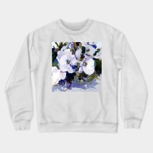 White Blossoms in the Sun Crewneck Sweatshirt